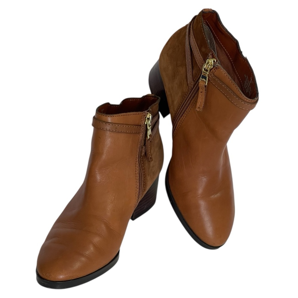 LAUREN RALPH LAUREN DAMARA LEATHER & SUEDE ZIP BOOTIES SZ 7M EUC - Picture 2 of 16